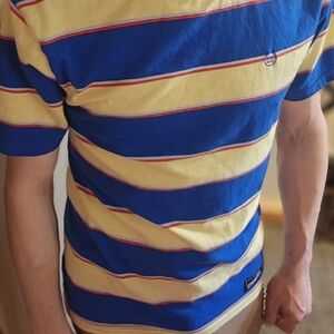 Blue and Yellow Striped Men’s Shirt